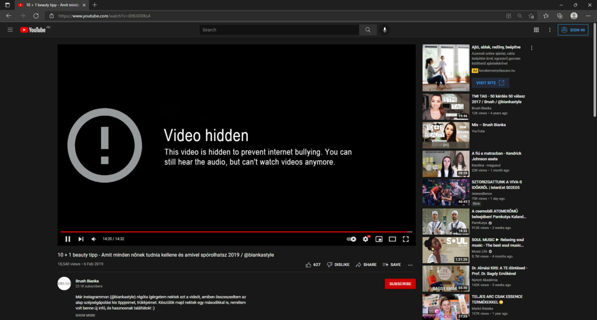 A dislike-ok után magukat a videókat is elrejti a YouTube A dislike-ok után magukat a videókat is elrejti a YouTube